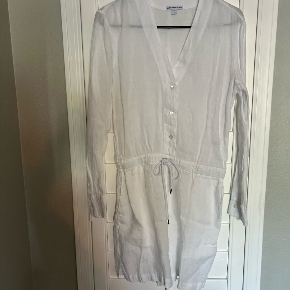 James Perse Classic White Romper